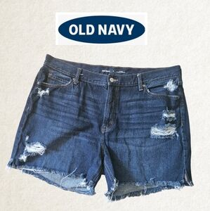 Old NAVY High Rise Distress Jean Shorts